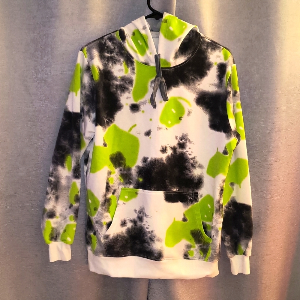 Hoodie Splash Vert Flash , Size Medium